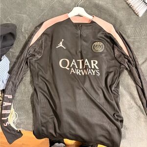 Jordan Black and Pink PSG Long Sleeve Top